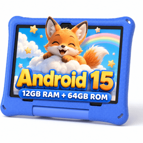 Callsky 10.1-Inch Kids Tablet, Android 15, ABCmouse Authorized Learning App, 12GB+64GB, Google Kids Space, Parental Controls, 8-Hour Battery, Blue