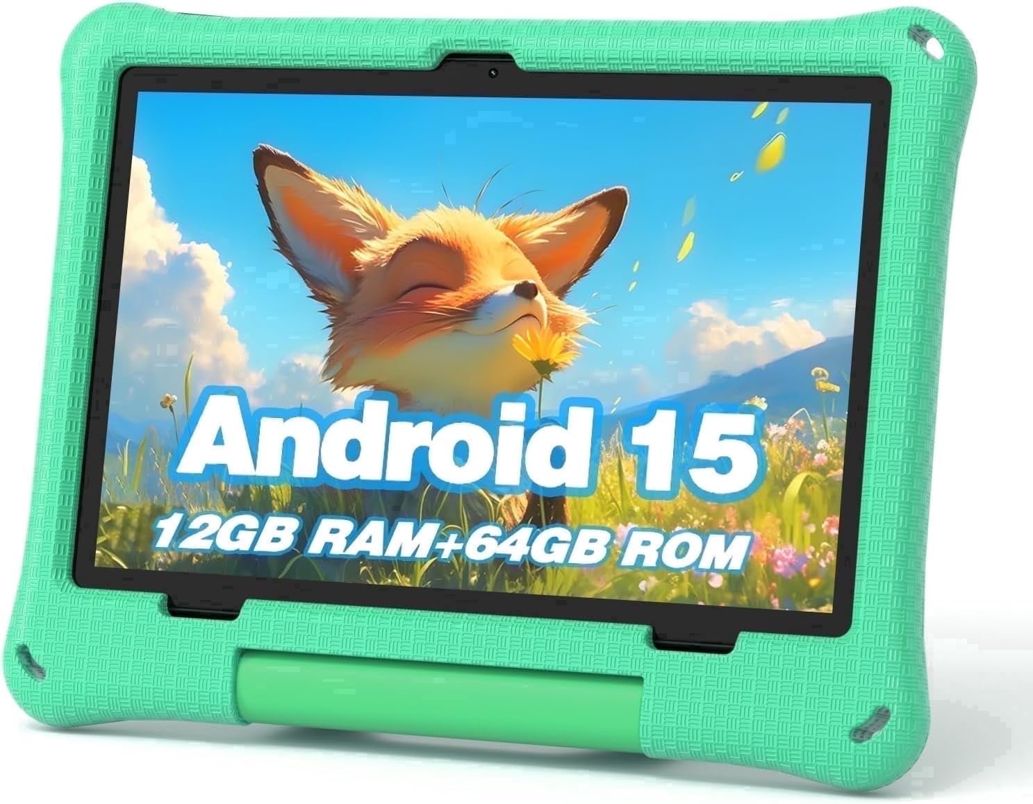 Callsky 10.1" Android 15 Kids Tablet with ABCmouse Authorized Learning App, HD Display, 8-Hour Battery, Parental Controls, Google Kids Space, Green