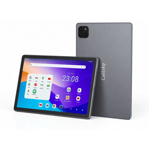 Callsky 11 Inch Android 14 Tablet, 8GB RAM 64GB Storage, Octa-Core Processor, 1280 x 800 IPS Touchscreen, 8000mAh Battery, Gray