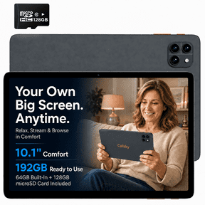 Callsky Tablet 10.1" Octa-core Processor Android 15 Tablet with 12GB RAM 192GB ROM (Expand to 2TB) 1280x800 IPS HD Display 6000mAh WiFi 6/BT 5.4 Deepgray