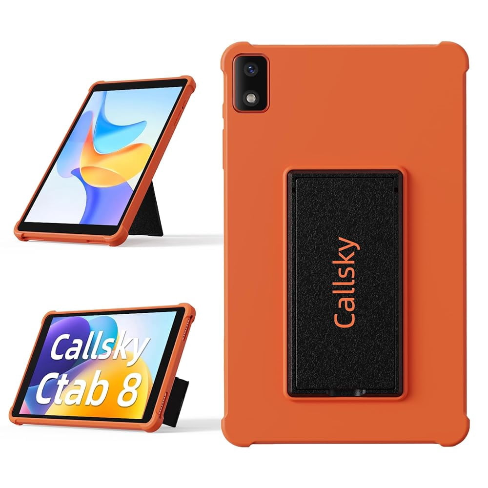 Callsky Ctab8 Android 14 Tablet 8" Octa-core Processor with 8GB RAM 64GB ROM (Expand to 256GB) 1280x800 IPS HD Display 6000mAh WiFi 6/BT 5.4 - Orange