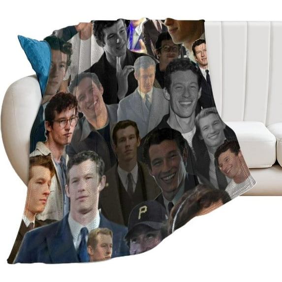 Callum Turner Blanket Handsome #1 Super Soft Throw Blanket Silky Flannel Lightweight for Sofa, Bed Blanket All Season Use 40""*50"" (100 * 130cm), Style-2