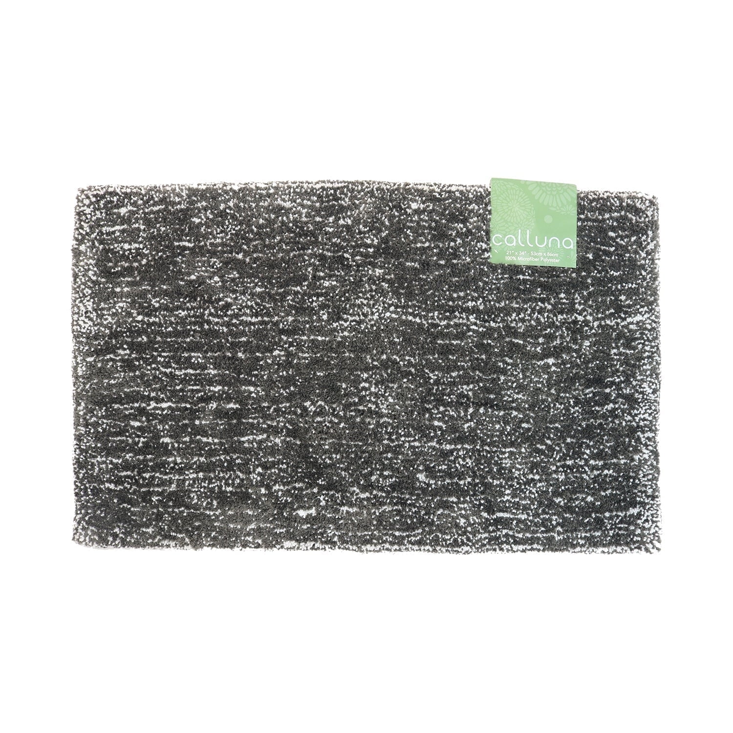 Calluna Charcoal Grey Microfiber Bath Rug with Latex Backing