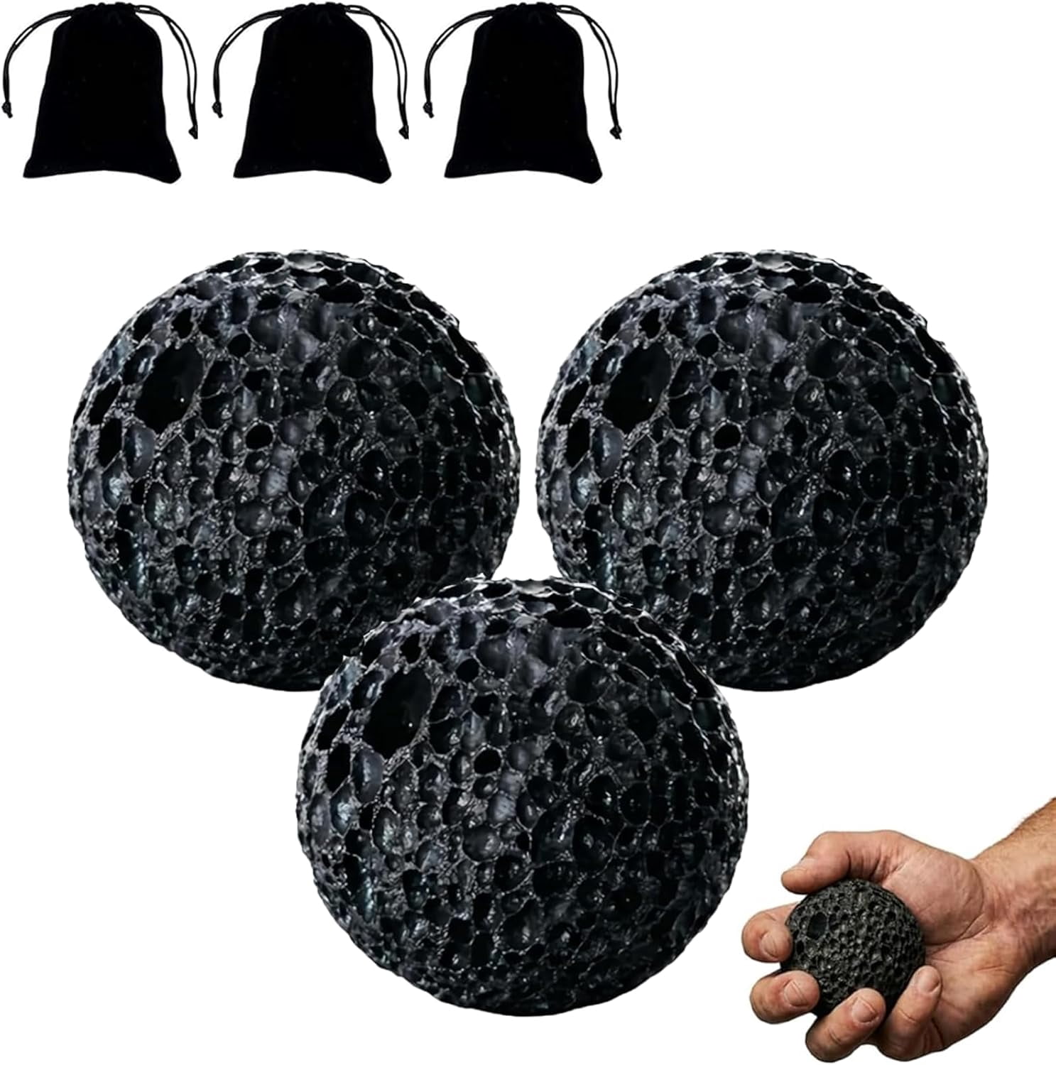 Callus Ball Pour Main – Pierre De Lave Naturelle, Anti-transpirant, Diamètre S/M/L, Pour Escalade, Renforcement De La Préhension