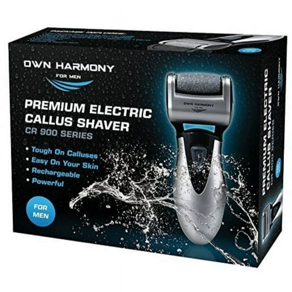 Callus Remover: Electric Rechargeable Pedicure Tools for Men by Own Harmony -3 Rollers (Tested Powerful) Best Foot File, Professional Spa Electronic Micro Pedi Feet Care Perfect for Hard Cracked Skin