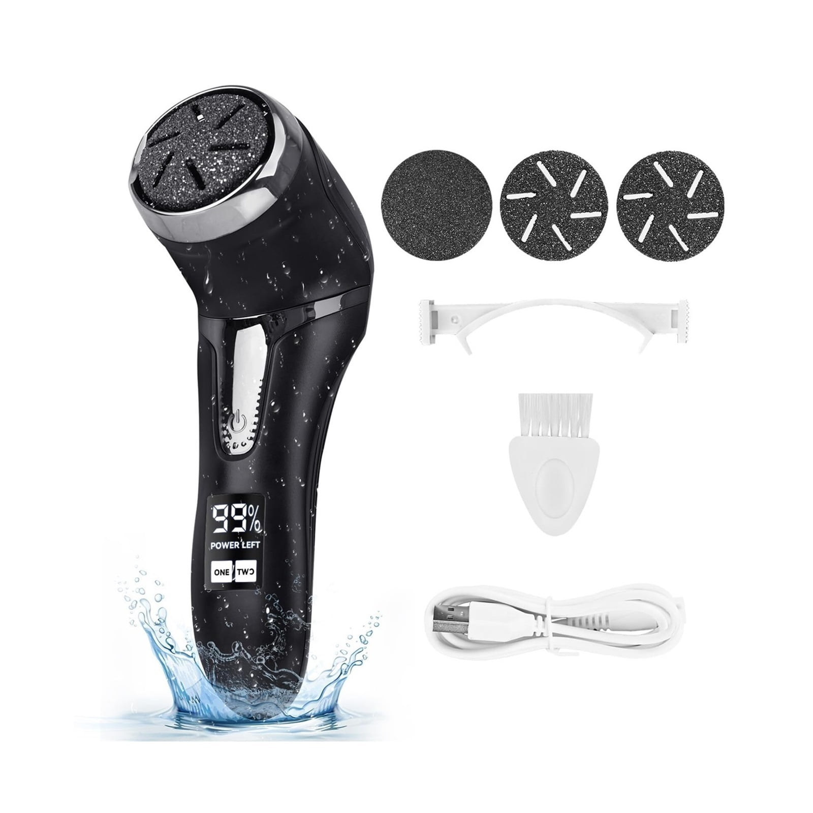 Callus Remover for Feet,Electric Foot File Callus Removers Rechargeable Waterproof Pedicure Tools Foot Scrubber Shaver Feet Care Tool for Cracked Heels Dead Skin (Golden)
