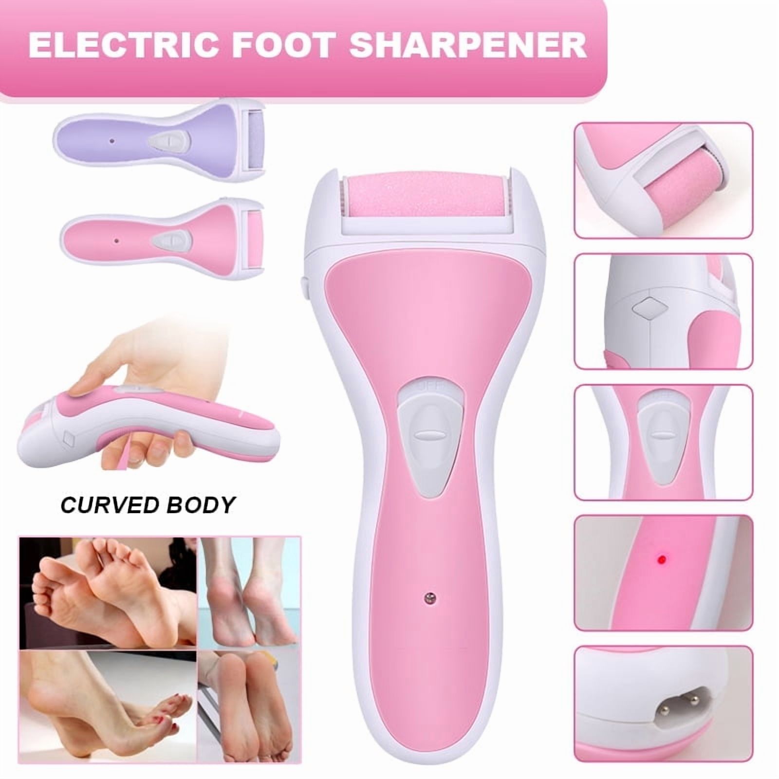 Callus Remover for Feet,Electric Foot File Rechargeable Pedicure Tools,SHELLTON Professional Callous Remover Kit with 3 Coarse Roller Heads, USB Rechargeable, for Cracked Heels and Dead Skin