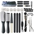 thumbnail image 1 of Callus Remover Set, 23 Tools for Professional and Home Pedicures, Ergonomically Designed Stainless Steel and ABS Pedicure Supplies, Non-slip for Safe Handling, 1 of 5