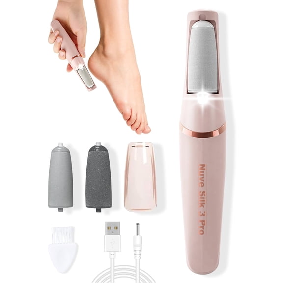 Callus Remover, Upgraded 3rd Electric Callus Removers for Feet, Foot File Callus Remover Pedicure Tools with 2 Speeds, for Dry/Calluses/Cracked/Hard Skin - Soft Smooth Skin(Pink)