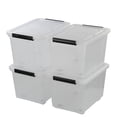 thumbnail image 1 of Callyne 30 L Clear Plastic Storage Box with Wheels, 4-Pack Clear Plastic Storage Latch Bin, 1 of 7