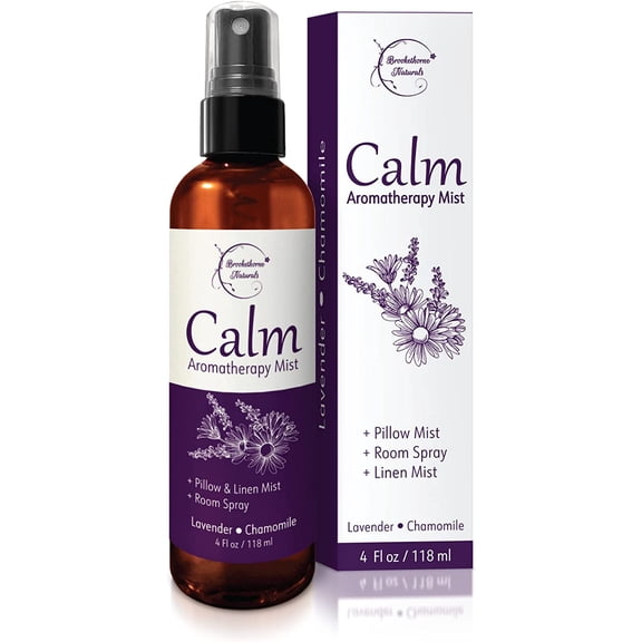 Calm Mist with Lavender & Chamomile Essential Oil. Natural Sleep & Pillow Spray, Room & Linen Mist. Lavender Spray Air Freshener for Relaxation & Sleep -