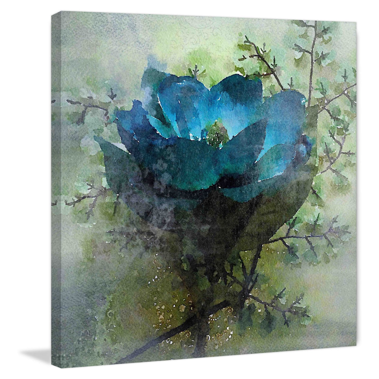 "Calm Blues" Painting Print on Wrapped Canvas