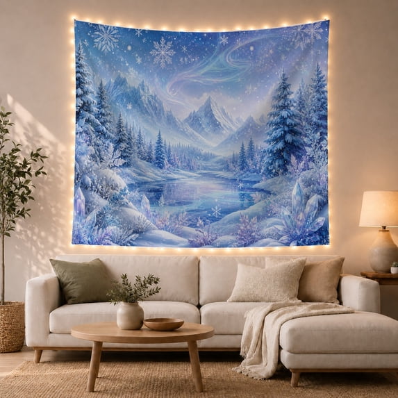 Calm Body Water With Reflects, Mystical Fantasy for Space Lovers, Galaxy Room Decor Statement Accent, Christmas Gift, Tapestry Wall Hanging for Bedroom and Dorm