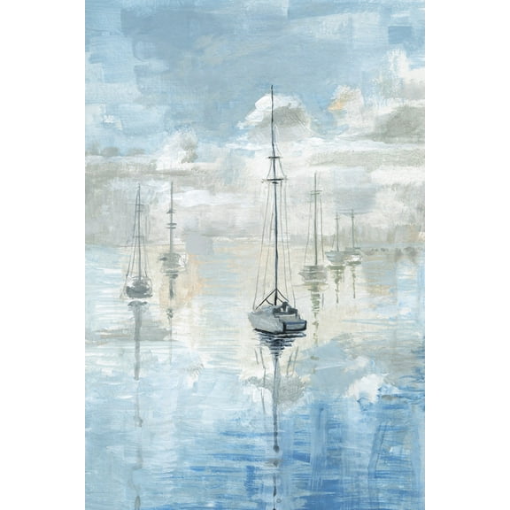Calm Clouds 12 in x 18 in Painting Canvas Art Print, by Marmont Hill