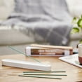 thumbnail image 1 of Calm Club | Incense Holder & Incense Sticks | Green Tea Scented Incense Sticks With White Ceramic Incense Burner | Meditation Accessories For Spiritual Decor | Spiritual Gifts For Women | Pack of 15, 1 of 1