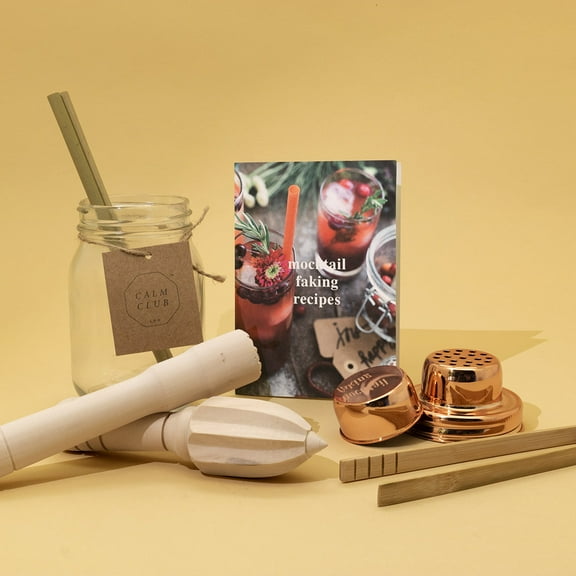 Calm Club | Mocktail Shaker Kit | Mixer Set & Mocktail Recipe Booklet |