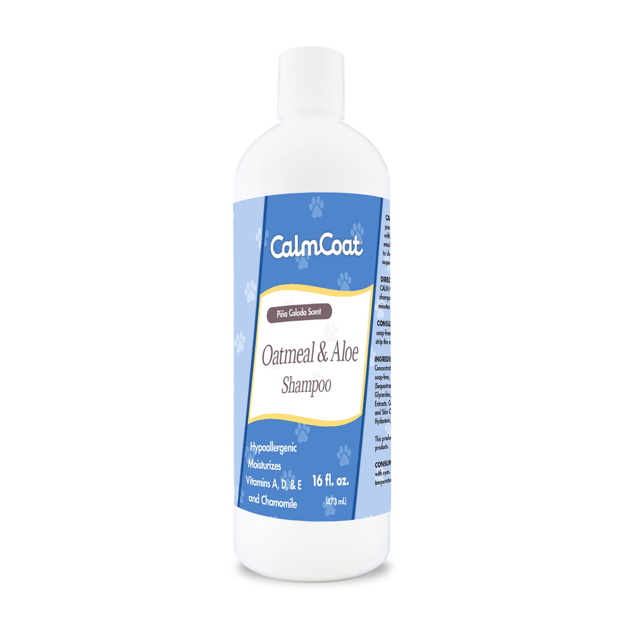 Calm Coat Oat & Aloe Shampoo for Dogs Cats & Horses 16 oz