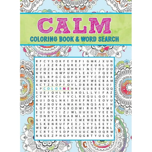 Calm Coloring Book & Word Search (Paperback)