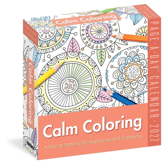 Calm Coloring Page-A-Day(r) Calendar 2027: A Year of Patterns for Inspiration and Creativity, (Paperback)
