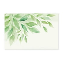 Calm Foliage Gentle Green - Painting Botanical Floral Nature Minimalist Art Deco Unframed Wall Art Print 5 x 7 inches