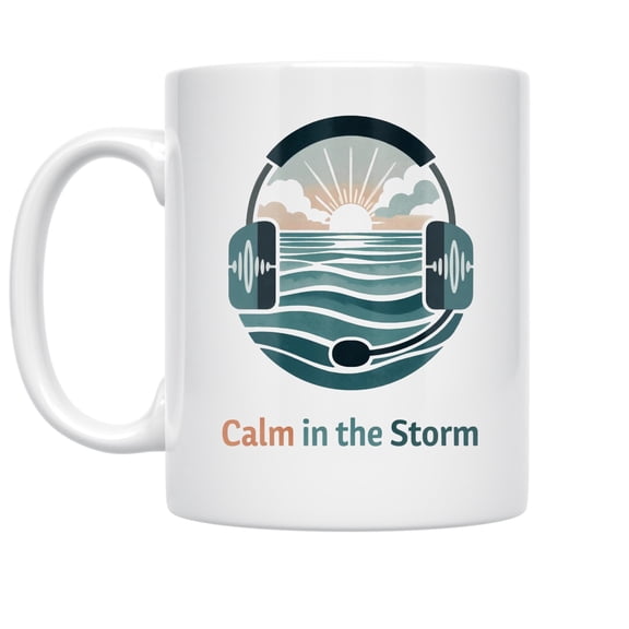 Calm In The Storm Design - 911 Dispatcher - 11 oz Ceramic Coffee Mug