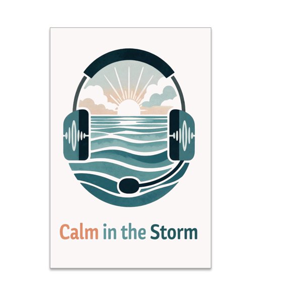 Calm In The Storm Dispatcher Art - Emergency Services - 13x19 Poster Print