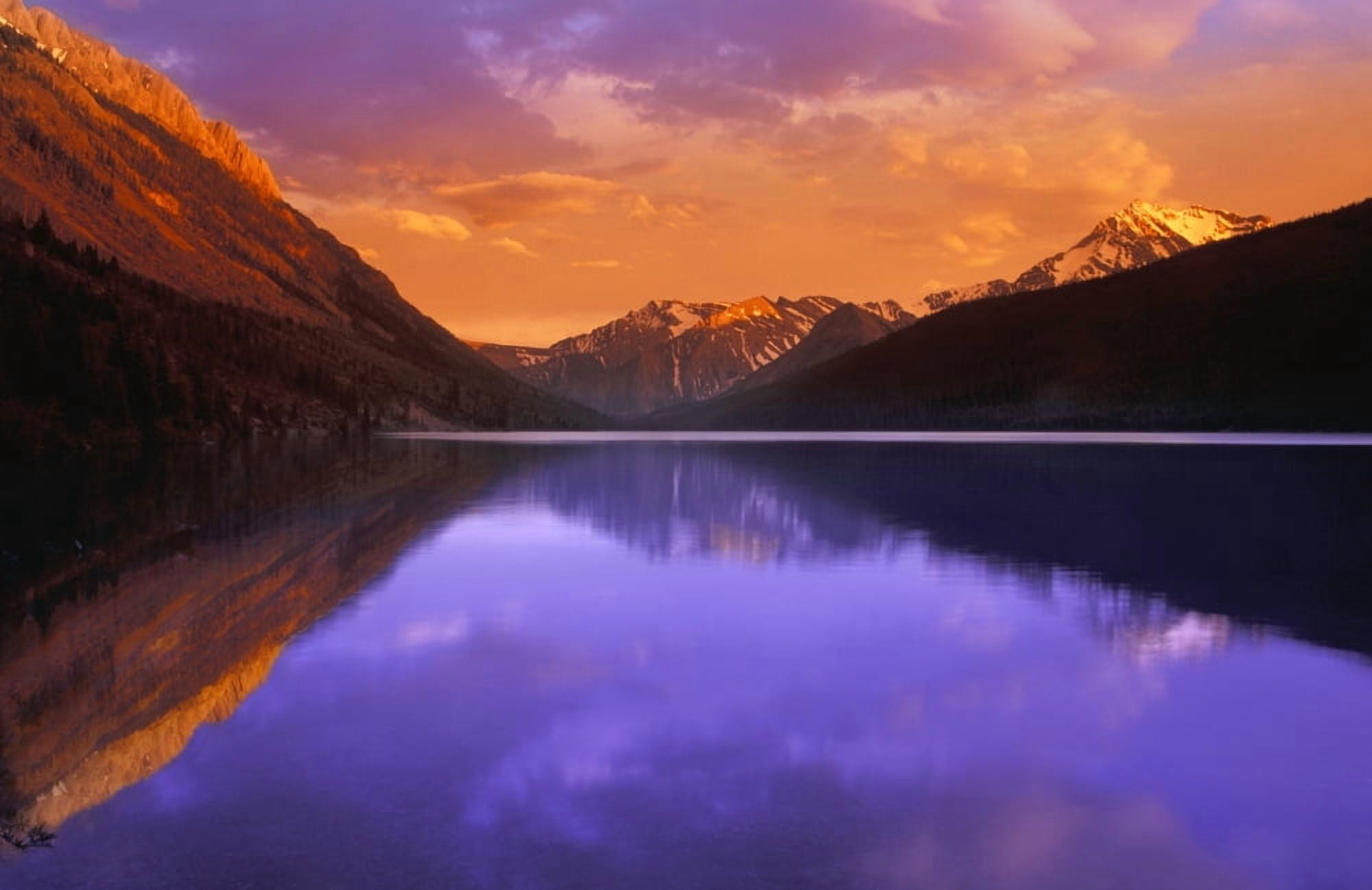 Calm Lake With Mountain Behind Canvas Art - Carson Ganci Design Pics (17 x 11)