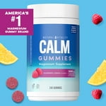 Natural Vitality Calm, Magnesium Citrate Supplement, Stress Relief Gummies, Supports a Healthy Response to Stress, Gluten Free, Vegan, Raspberry Lemon Flavored, 240 Gummies