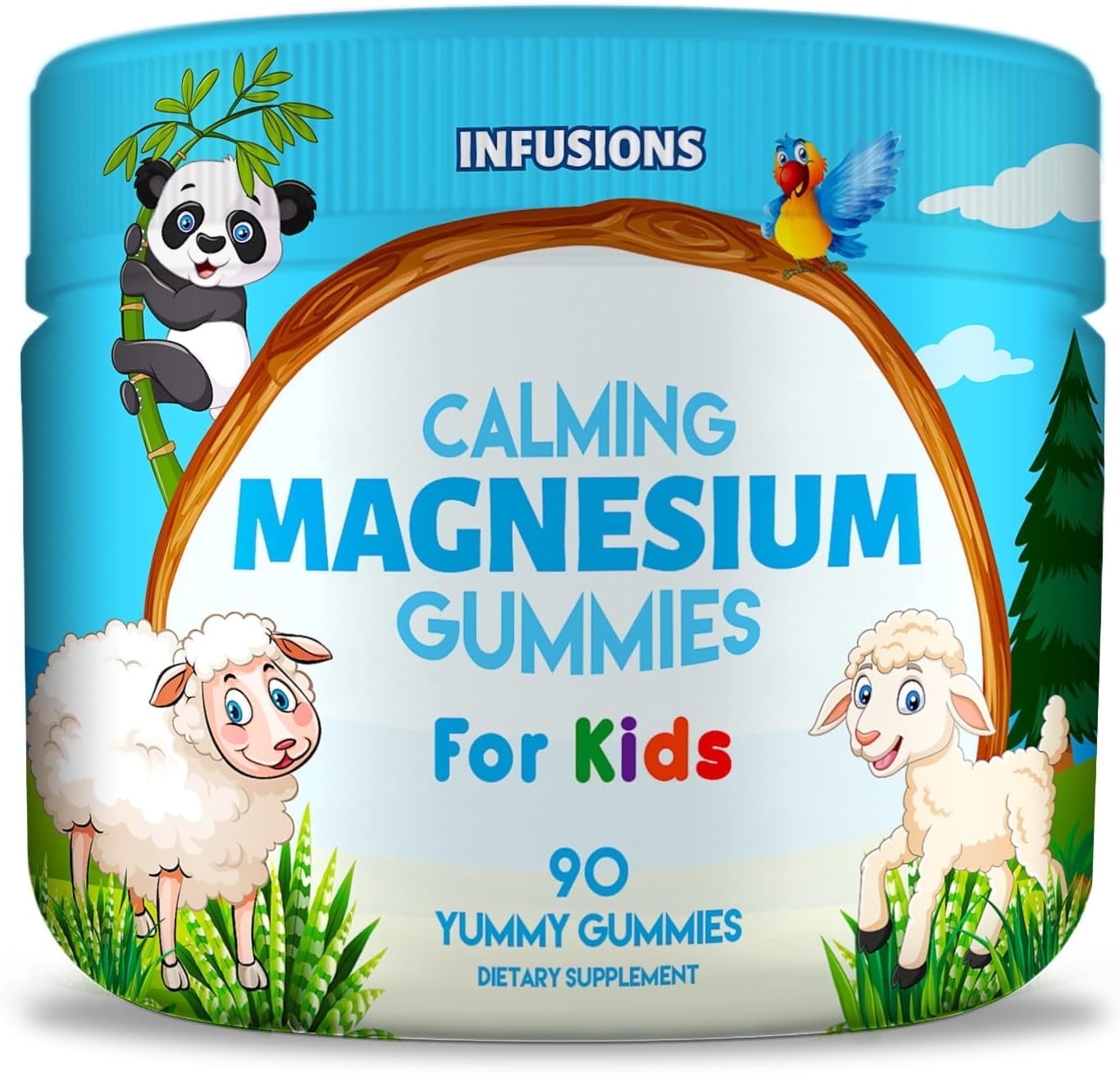 Calm Magnesium Gummies for Kids 90 Count Healthy Muscle Bone Energy Support Soft and Delicious Vegan Friendly Non-GMO