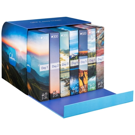 Calm Mindful Puzzle Collection 7-Pack for Relaxation and Stress Relief