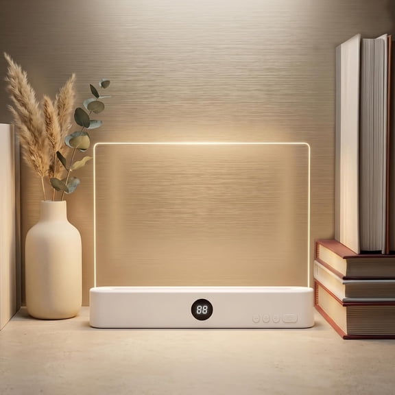 Calm Oasis Reading Light,Night Reading Lamp With Soft, Clear Led Flat,3 Colors & Timer,Dimmable Panel Plate Book Lamp,Smart Timer,Suitable For Quiet Nights
