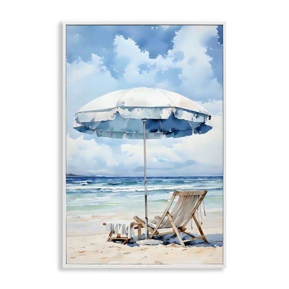 Stupell Industries Calm Ocean Waves Vacation White Framed Giclee Art, design by LSR Design Studio, 24 x 16