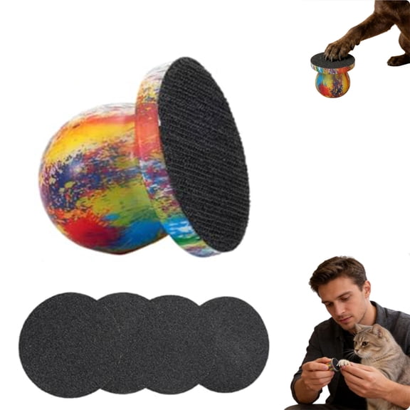 Calm Paw Board, Quiet Dog Nail Grinder Portable Scratch Pad with 4 Replaceable-Silent Smooth Polishing, Filing Discs Portable Scratch Pad Relieve Stress for Dogs Cats, for All Dogs and Cats