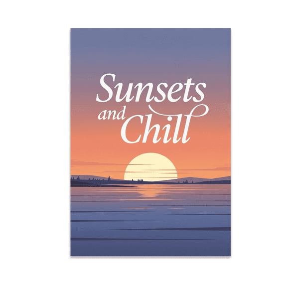 Calm Sunset Decor - Nature Lover - 13x19 Poster Print