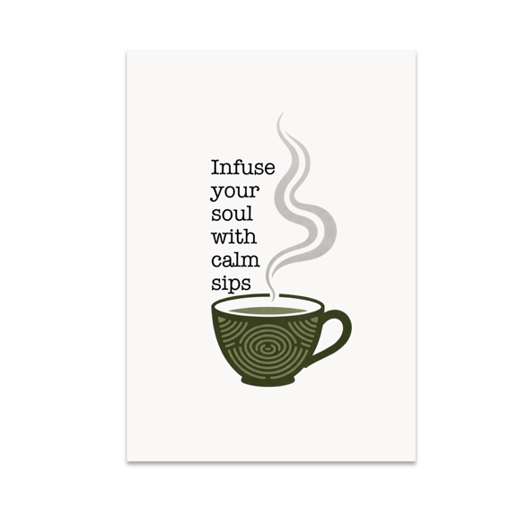 Calm Tea Art - Tea Meditation Enthusiast - 13x19 Poster Print