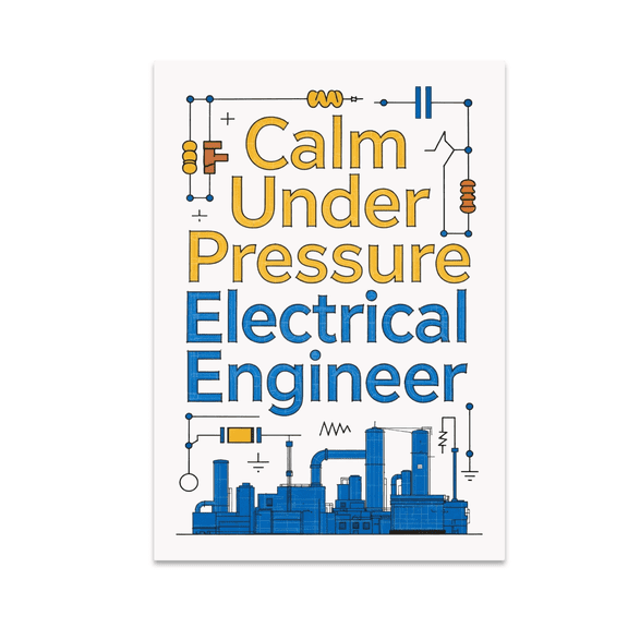Calm Under Pressure Electrical Engineer - Electrical Engineer Decor - 13x19 Poster Print