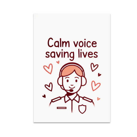 Calm Voice Saving Lives Poster Art - Community Safety Advocate - 13x19 Poster Print