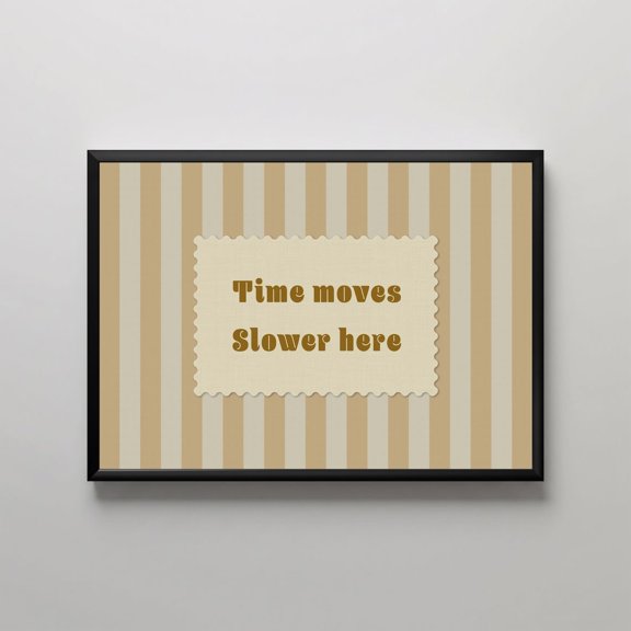 Calm Warm Striped Slow Living Wall Art Decor Unframed Paper Print