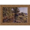 thumbnail image 1 of Calm Waters 24x18 Gold Ornate Wood Framed Canvas Art by Monsted, Peder Mork, 1 of 2