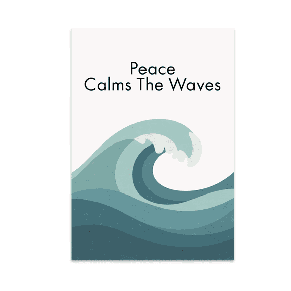 Calm Wave Wall Art - Minimalist Decor Enthusiast - 13x19 Poster Print