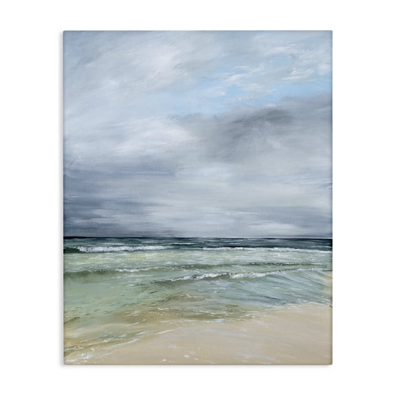 Stupell Industries Calm Waves under Cloudy Sky Canvas Wall Art, design by Georgie Harrison, 48 x 36