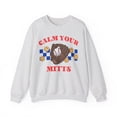 thumbnail image 1 of Calm Your Mitts Retro Baseball Sweatshirt Funny Baseball Unisex Crewneck, 1 of 6