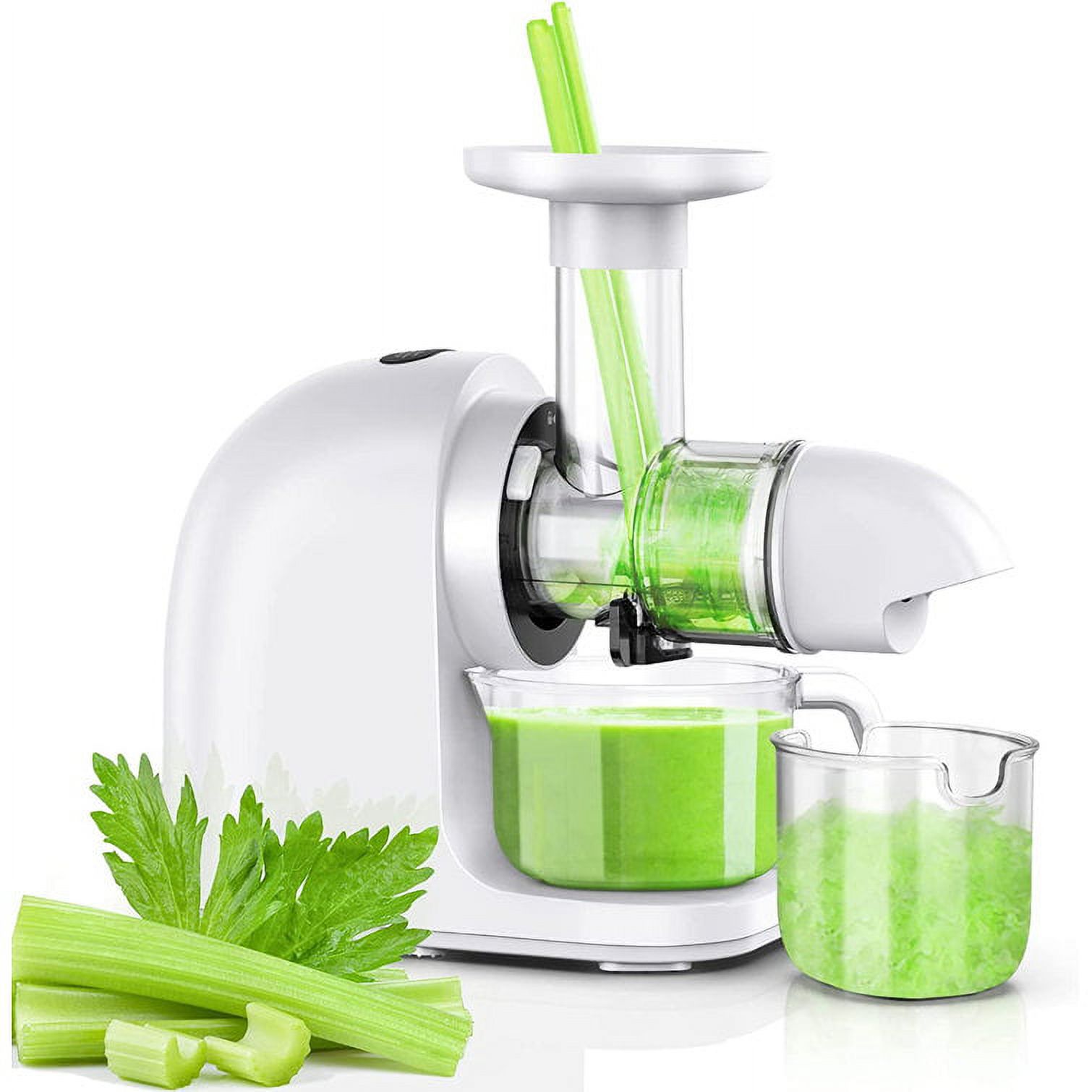 CalmDo Slow Masticating Juicer Machine, Juicer Machine with Reverse Function, Quiet Motor, Easy