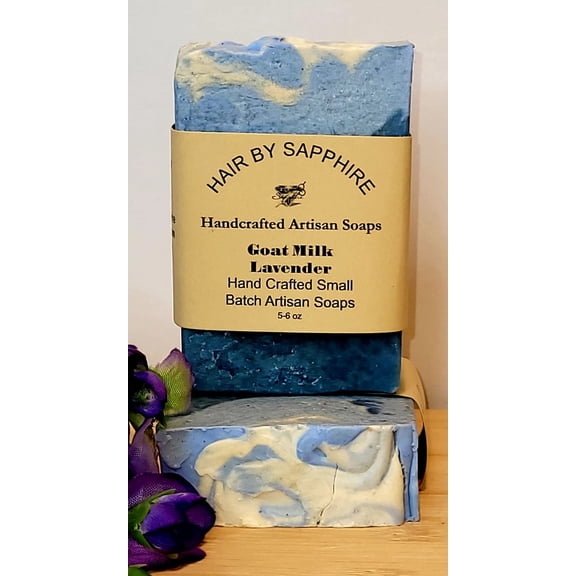Calming Anti-aging Lavender Goat's Milk Handcrafted Artisan Soap Bar