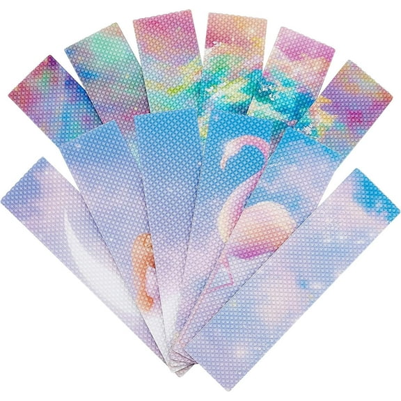 Calming Anxiety Sensory Stickers Textured Strips 36 Pieces Fantasy Fidget Textured Strips Waterproof Texture Strips Calm Stickers Adhesive for Phone Computer Desktop Multi-color