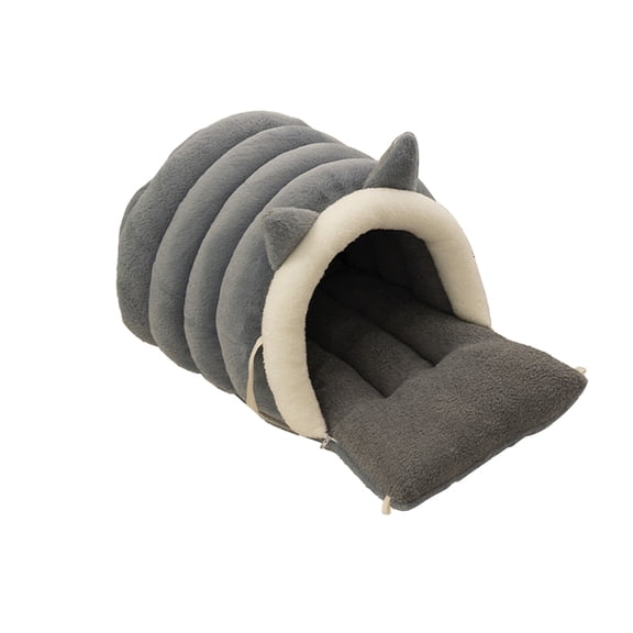 Calming Cat Bed Winter Warm - Anti-Anxiety Cuddler Upgraded, 16x14x11in Semi-Closed Pet Bed with Removable Cushion, for Cats Under 7lb