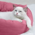thumbnail image 1 of Calming Cat Beds with Pillow for Small Medium Dogs and Cats, Round Dog Puppy Cuddler Cozy Bed, Washable Fluffy Plush Pet Bed Thickened Dog Kennel Mat for Puppy Sleeping, L 50CM, 1 of 8