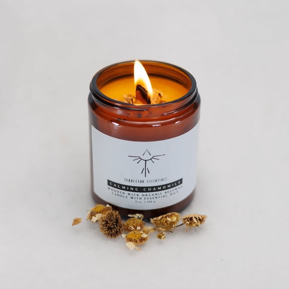 Calming Chamomile Organic Beeswax Candle