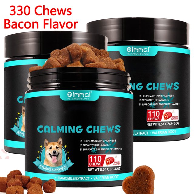 Calming Chews for Dogs 330 Chews (Bacon Flavor),for All Breeds & Sizes