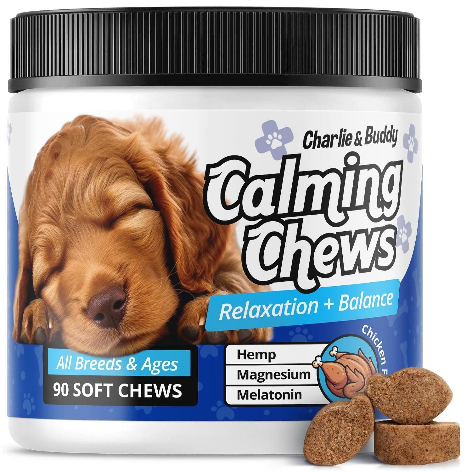 Calming Chews for Dogs Dog Anxiety Relief Promote Relaxation Dog